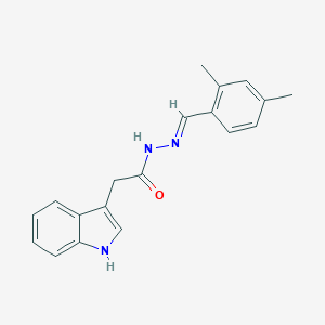 molecular formula C19H19N3O B449732 N'-(2,4-dimethylbenzylidene)-2-(1H-indol-3-yl)acetohydrazide 