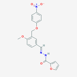 molecular formula C20H17N3O6 B449739 N'-[3-({4-nitrophenoxy}methyl)-4-methoxybenzylidene]-2-furohydrazide 