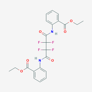 molecular formula C22H20F4N2O6 B449740 Ethyl 2-({4-[2-(ethoxycarbonyl)anilino]-2,2,3,3-tetrafluoro-4-oxobutanoyl}amino)benzoate 