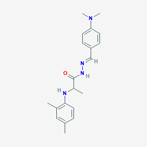 molecular formula C20H26N4O B449749 N'-[4-(dimethylamino)benzylidene]-2-(2,4-dimethylanilino)propanohydrazide 