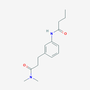 molecular formula C15H22N2O2 B4497599 N-{3-[3-(dimethylamino)-3-oxopropyl]phenyl}butanamide 