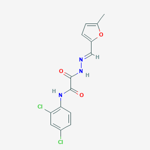 molecular formula C14H11Cl2N3O3 B449775 N-(2,4-dichlorophenyl)-2-{2-[(5-methyl-2-furyl)methylene]hydrazino}-2-oxoacetamide 