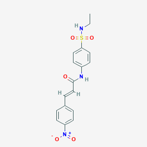 molecular formula C17H17N3O5S B449780 N-{4-[(ethylamino)sulfonyl]phenyl}-3-{4-nitrophenyl}acrylamide 