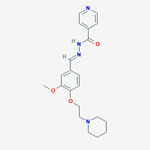 molecular formula C21H26N4O3 B449788 N'-{3-methoxy-4-[2-(1-piperidinyl)ethoxy]benzylidene}isonicotinohydrazide 