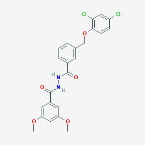 molecular formula C23H20Cl2N2O5 B449799 N'-[3-[(2,4-dichlorophenoxy)methyl]benzoyl]-3,5-dimethoxybenzohydrazide 