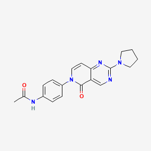 molecular formula C19H19N5O2 B4498110 N-{4-[5-oxo-2-(pyrrolidin-1-yl)pyrido[4,3-d]pyrimidin-6(5H)-yl]phenyl}acetamide 
