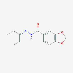 molecular formula C13H16N2O3 B449812 N'-(1-ethylpropylidene)-1,3-benzodioxole-5-carbohydrazide 