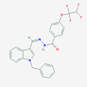 molecular formula C25H19F4N3O2 B449867 N'-[(1-benzyl-1H-indol-3-yl)methylene]-4-(1,1,2,2-tetrafluoroethoxy)benzohydrazide 