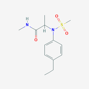 molecular formula C13H20N2O3S B4498694 N~2~-(4-ethylphenyl)-N~1~-methyl-N~2~-(methylsulfonyl)alaninamide 