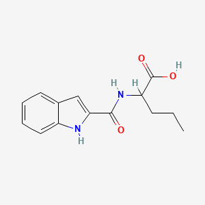 molecular formula C14H16N2O3 B4498742 N-(1H-indol-2-ylcarbonyl)norvaline 