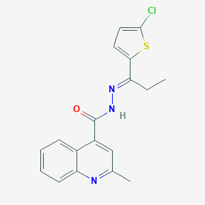 molecular formula C18H16ClN3OS B449879 N'-[1-(5-chloro-2-thienyl)propylidene]-2-methyl-4-quinolinecarbohydrazide 