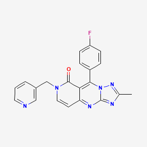 molecular formula C21H15FN6O B4498922 9-(4-fluorophenyl)-2-methyl-7-(3-pyridinylmethyl)pyrido[4,3-d][1,2,4]triazolo[1,5-a]pyrimidin-8(7H)-one 