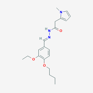 molecular formula C20H27N3O3 B449899 N'-(4-butoxy-3-ethoxybenzylidene)-2-(1-methyl-1H-pyrrol-2-yl)acetohydrazide 