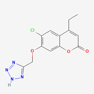 molecular formula C13H11ClN4O3 B4499002 6-chloro-4-ethyl-7-(1H-tetrazol-5-ylmethoxy)-2H-chromen-2-one 