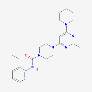 molecular formula C23H32N6O B4499052 N-(2-Ethylphenyl)-4-[2-methyl-6-(piperidin-1-YL)pyrimidin-4-YL]piperazine-1-carboxamide 