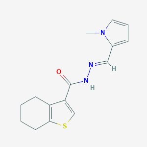 molecular formula C15H17N3OS B449906 N'-[(1-methyl-1H-pyrrol-2-yl)methylene]-4,5,6,7-tetrahydro-1-benzothiophene-3-carbohydrazide 