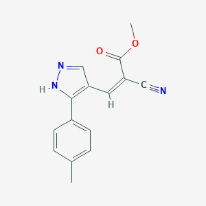 molecular formula C15H13N3O2 B449911 methyl 2-cyano-3-[3-(4-methylphenyl)-1H-pyrazol-4-yl]acrylate 