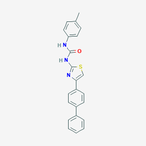 molecular formula C23H19N3OS B449925 N-[4-(4-BIPHENYLYL)-1,3-THIAZOL-2-YL]-N'-(4-METHYLPHENYL)UREA 