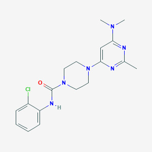 molecular formula C18H23ClN6O B4499336 N-(2-chlorophenyl)-4-[6-(dimethylamino)-2-methylpyrimidin-4-yl]piperazine-1-carboxamide 