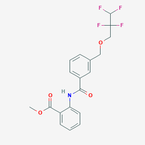 molecular formula C19H17F4NO4 B449941 Methyl 2-({3-[(2,2,3,3-tetrafluoropropoxy)methyl]benzoyl}amino)benzoate 