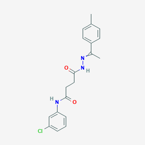 molecular formula C19H20ClN3O2 B449950 N-(3-chlorophenyl)-4-{2-[1-(4-methylphenyl)ethylidene]hydrazino}-4-oxobutanamide 