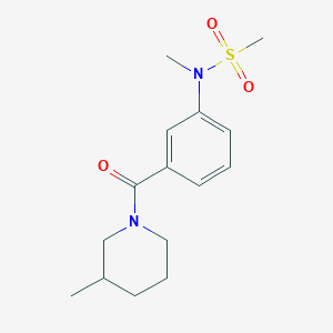 molecular formula C15H22N2O3S B4499567 N-methyl-N-[3-(3-methylpiperidine-1-carbonyl)phenyl]methanesulfonamide 