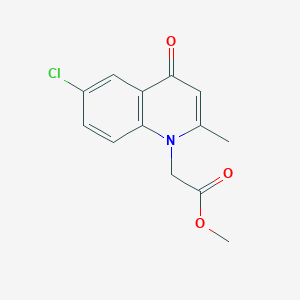 molecular formula C13H12ClNO3 B4499597 methyl (6-chloro-2-methyl-4-oxo-1(4H)-quinolinyl)acetate 