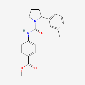molecular formula C20H22N2O3 B4499640 methyl 4-({[2-(3-methylphenyl)-1-pyrrolidinyl]carbonyl}amino)benzoate 