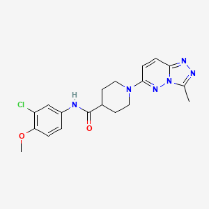 molecular formula C19H21ClN6O2 B4499856 N-(3-chloro-4-methoxyphenyl)-1-(3-methyl[1,2,4]triazolo[4,3-b]pyridazin-6-yl)piperidine-4-carboxamide 