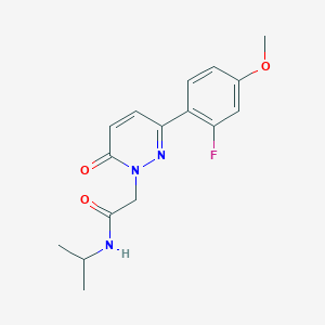 molecular formula C16H18FN3O3 B4499882 2-[3-(2-fluoro-4-methoxyphenyl)-6-oxo-1(6H)-pyridazinyl]-N-isopropylacetamide 