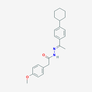 molecular formula C23H28N2O2 B449990 N'-[1-(4-cyclohexylphenyl)ethylidene]-2-(4-methoxyphenyl)acetohydrazide 