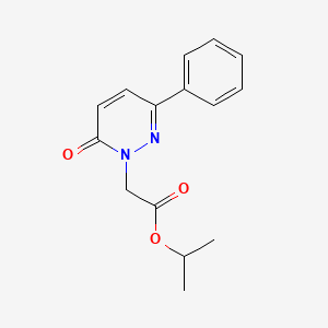 molecular formula C15H16N2O3 B4499921 Isopropyl 2-(6-oxo-3-phenylpyridazin-1(6H)-yl)acetate CAS No. 853329-87-0