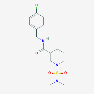 molecular formula C15H22ClN3O3S B4499936 N-(4-chlorobenzyl)-1-[(dimethylamino)sulfonyl]-3-piperidinecarboxamide 