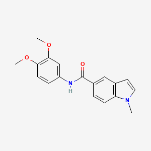 molecular formula C18H18N2O3 B4499960 N-(3,4-dimethoxyphenyl)-1-methyl-1H-indole-5-carboxamide 