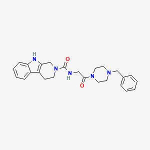 molecular formula C25H29N5O2 B4499963 N-[2-(4-benzylpiperazin-1-yl)-2-oxoethyl]-1,3,4,9-tetrahydro-2H-beta-carboline-2-carboxamide 