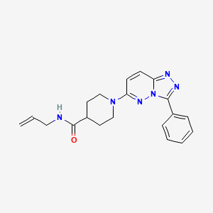 molecular formula C20H22N6O B4499993 1-(3-phenyl[1,2,4]triazolo[4,3-b]pyridazin-6-yl)-N-(prop-2-en-1-yl)piperidine-4-carboxamide 