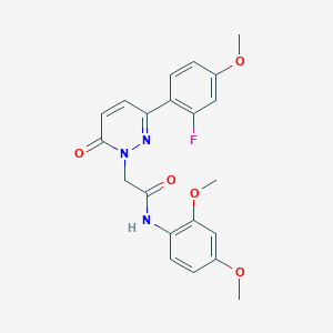 molecular formula C21H20FN3O5 B4500027 N-(2,4-dimethoxyphenyl)-2-(3-(2-fluoro-4-methoxyphenyl)-6-oxopyridazin-1(6H)-yl)acetamide 