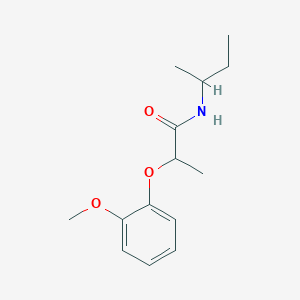 molecular formula C14H21NO3 B4500037 N-(sec-butyl)-2-(2-methoxyphenoxy)propanamide 