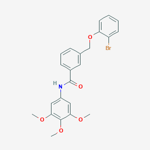 molecular formula C23H22BrNO5 B450006 3-[(2-bromophenoxy)methyl]-N-(3,4,5-trimethoxyphenyl)benzamide 