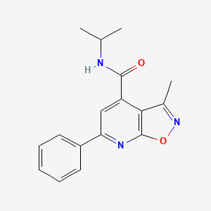 molecular formula C17H17N3O2 B4500103 N-isopropyl-3-methyl-6-phenylisoxazolo[5,4-b]pyridine-4-carboxamide 