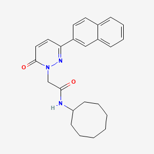 molecular formula C24H27N3O2 B4500127 N~1~-cyclooctyl-2-[3-(2-naphthyl)-6-oxo-1(6H)-pyridazinyl]acetamide 