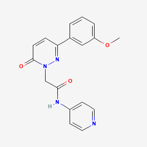 molecular formula C18H16N4O3 B4500168 2-(3-(3-methoxyphenyl)-6-oxopyridazin-1(6H)-yl)-N-(pyridin-4-yl)acetamide 