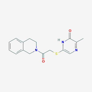 molecular formula C16H17N3O2S B4500255 1-(3,4-dihydroisoquinolin-2(1H)-yl)-2-[(6-hydroxy-5-methylpyrazin-2-yl)sulfanyl]ethanone 