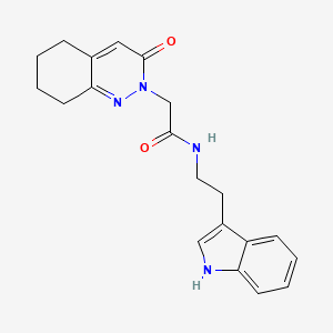 molecular formula C20H22N4O2 B4500293 N-[2-(1H-indol-3-yl)ethyl]-2-(3-oxo-5,6,7,8-tetrahydrocinnolin-2(3H)-yl)acetamide 