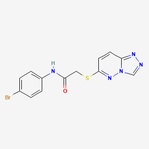 molecular formula C13H10BrN5OS B4500374 N-(4-bromophenyl)-2-([1,2,4]triazolo[4,3-b]pyridazin-6-ylsulfanyl)acetamide 