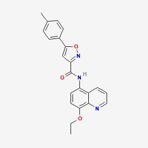 molecular formula C22H19N3O3 B4500388 N-(8-ethoxyquinolin-5-yl)-5-(4-methylphenyl)-1,2-oxazole-3-carboxamide 