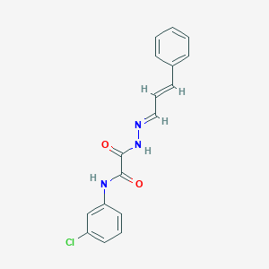 molecular formula C17H14ClN3O2 B450039 N-(3-chlorophenyl)-2-oxo-2-[2-(3-phenyl-2-propenylidene)hydrazino]acetamide 