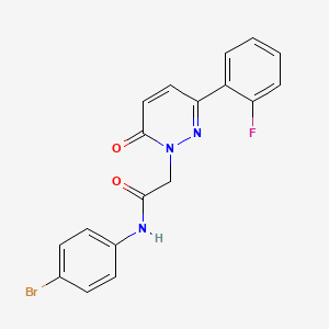molecular formula C18H13BrFN3O2 B4500450 N-(4-bromophenyl)-2-(3-(2-fluorophenyl)-6-oxopyridazin-1(6H)-yl)acetamide 