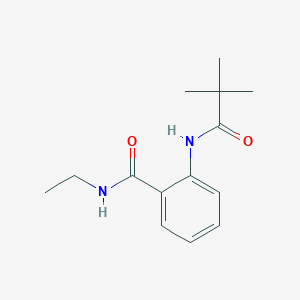 molecular formula C14H20N2O2 B4500617 2-[(2,2-dimethylpropanoyl)amino]-N-ethylbenzamide 
