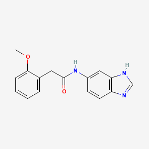molecular formula C16H15N3O2 B4500642 N-(1H-benzimidazol-5-yl)-2-(2-methoxyphenyl)acetamide 